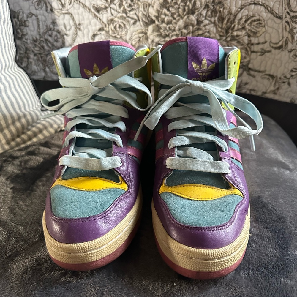 Adidas original high top retro rainbow colorway